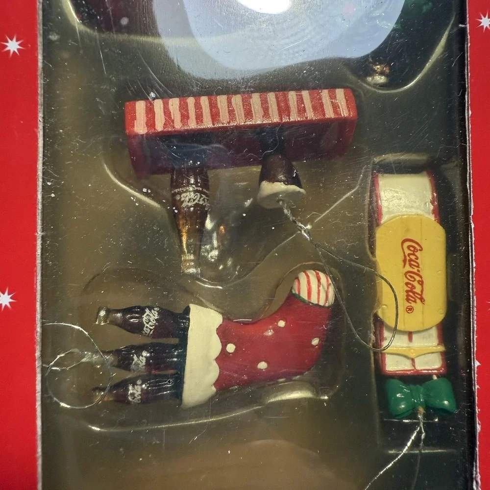 Department 56 Mini‎ Coca Cola Christmas Ornament 75th Anniversary Set 2006
